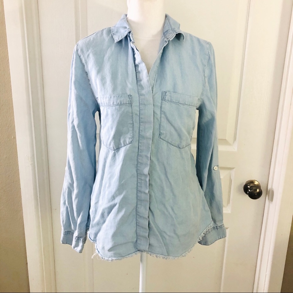 Thread + Supply Denim Button Down Shirt - image 1